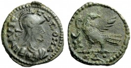 THE OSTROGOTHS 
 Municipal Bronze Coinage of Roma 
 Class 3. Light series. Follis (40 nummi), Roma 493-553, Æ 8.88 g. IMVIC – TA ROMA Helmeted and c...