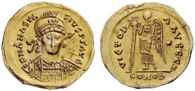 THE OSTROGOTHS 
 Theoderic, 493-526 
 Pseudo-Imperial Coinage. In the name of Anastasius, 491-518 . Solidus, Roma 493-526, AV 4.37 g. DN ANASTA – SI...