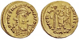 THE OSTROGOTHS 
 Athalaric, Theodahad and Witigis, 526-540 
 Pseudo-Imperial Coinage. In the name of Justinian I, 527-565 . Solidus, Ravenna or Roma...