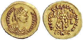 THE OSTROGOTHS 
 Athalaric, Theodahad and Witigis, 526-540 
 Pseudo-Imperial Coinage. In the name of Justinian I, 527-565. Tremissis, Roma 530-539, ...