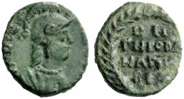 THE OSTROGOTHS 
 Theodahad, 534-536 
 Pseudo-Imperial Coinage. In the name of Justinian I, 527-565. Decanummium, Roma 534-536, Æ 3.80 g. INVIC[T – A...