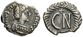 THE OSTROGOTHS 
 Municipal Coinage of Ravenna, 536-553 
 Pseudo-Imperial Coinage. In the name of Justinian I, 527-565. 250 nummi, Ravenna, 527-565, ...