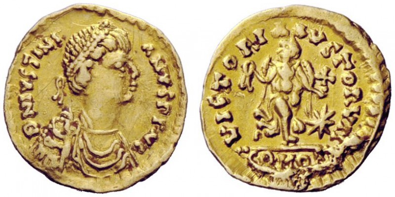 THE OSTROGOTHS 
 Witigis, 536-540 
 Pseudo-Imperial Coinage. In the name of Ju...