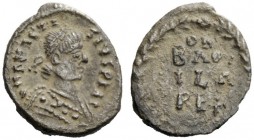 THE OSTROGOTHS 
 Baduila, 541-552 
 Pseudo-Imperial Coinage. In the name of Anastasius, 491-518 . Half siliqua, Ticinum 549/550-552, AR 1.18 g. DN L...