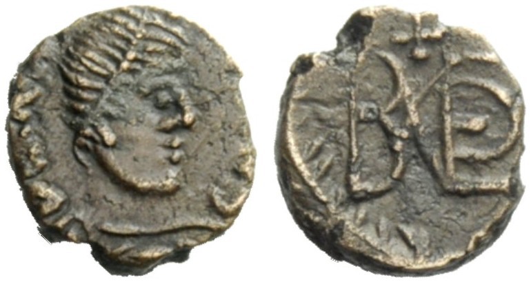 THE OSTROGOTHS 
 Baduila, 541-552 
 Pseudo-Imperial Coinage. In the name of An...
