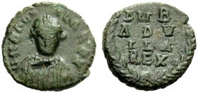 THE OSTROGOTHS 
 Baduila, 541-552 
 Pseudo-Imperial Coinage. In the name of Anastasius, 491-518 . Decanummium, Roma 549/550-552, Æ 3.84 g. DN BADV –...