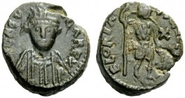 THE OSTROGOTHS 
 Baduila, 541-552 
 Pseudo-Imperial Coinage. In the name of Anastasius, 491-518 . Decanummium, Roma 549/550-552, Æ 5.15 g. DN BADV –...