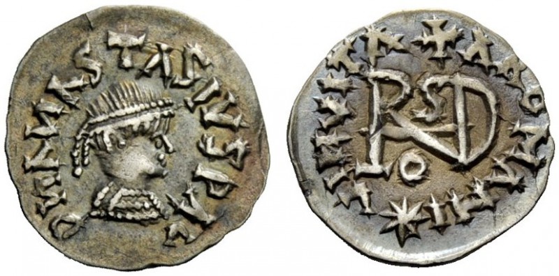 THE GEPIDS 
 Pseudo-Imperial Coinage. In the name of Anastasius, 491-518 . Quar...