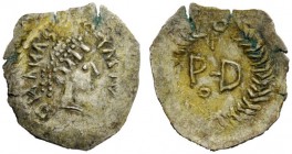 THE GEPIDS 
 Pseudo-Imperial Coinage. In the name of Anastasius, 491-518 . Quarter siliqua, Sirmium 491-518, AR 0.51 g. DN ANAAS – TASIVS Pearl-diade...