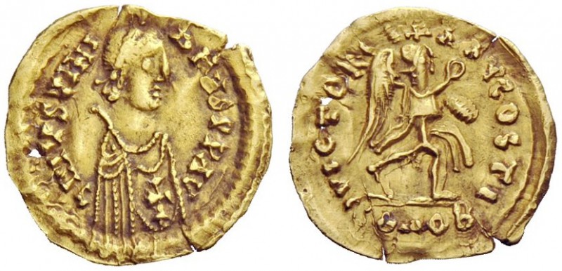 THE VISIGOTHS 
 Pseudo-Imperial Coinage. In the name of Justinian I, 527-565. T...