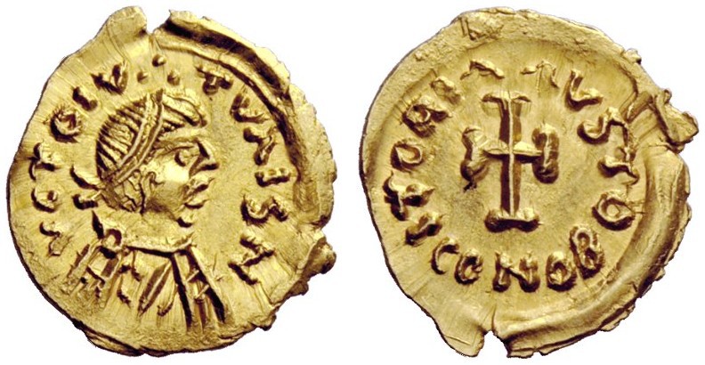 THE LOMBARDS 
 Tuscany 
 Pseudo-Imperial Coinage . In the name of Constans II,...