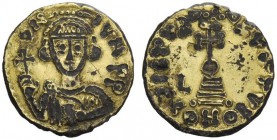THE LOMBARDS 
 Ancient imitations 
 With the types of Liutprand, 751-758 Solidus 751-758, Æ 2.43 g. DN – &#159;&#159;&#159; – IVNPP Crowned, draped ...