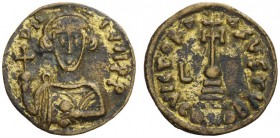 THE LOMBARDS 
 Ancient imitations 
 With the types of Liutprand, 751-758 Solidus, 751-758, Æ 2.54 DN – &#159;&#159;&#159; – IVNPP Crowned, draped an...
