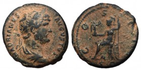 Hadrian, 117 - 138 AD, AE As, Roma Enthroned