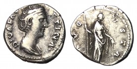 Diva Faustina Sr., after 146 AD, Silver Denarius, Ceres