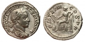 Severus Alexander, 222 - 235 AD, Silver Denarius, Salus