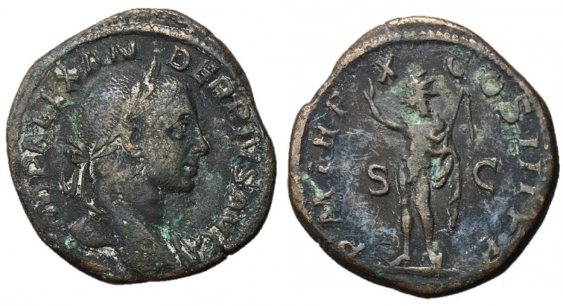 Severus Alexander, 222 - 235 AD
AE Sestertius, Rome Mint, 29mm, 23.59 grams
Ob...