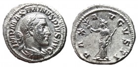 Maximinus, 235 - 238 AD, Silver Denarius, Pax