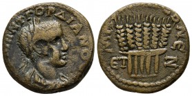 Gordian III, 238 - 244 AD, AE22, Caesarea Mint, Bound Grain Ears