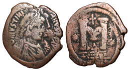 Justinian I, 527 - 565 AD, Follis of Theoupolis