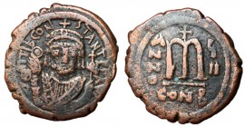Tiberius II Constantine, 578 - 582 AD, Follis of Constantinople