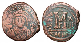 Maurice Tiberius, 582 - 602 AD, Follis of Theoupolis