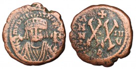 Maurice Tiberius, 582 - 602 AD, Half Follis of Consgantinople