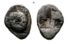 Thraco Macedonian Region. Uncertain mint circa 450-400 BC. Tetartemorion AR