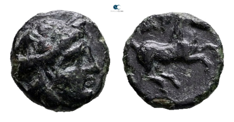 Troas. Gargara circa 400-284 BC. 
Bronze Æ

8 mm, 0,52 g



Very Fine