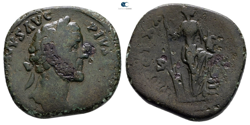 Antoninus Pius AD 138-161. Rome
Sestertius Æ

30 mm, 21,96 g



Fine