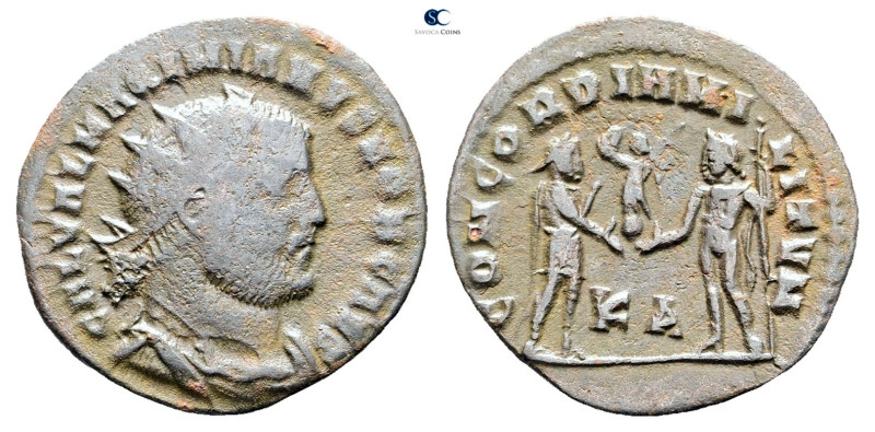 Galerius Maximianus, as Caesar AD 293-305. Cyzicus
Radiatus Æ

22 mm, 2,20 g...