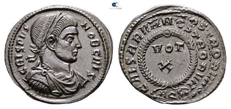 Crispus, as Caesar AD 316-326. Aquileia
Follis Æ

20 mm, 2,72 g



Nearly...