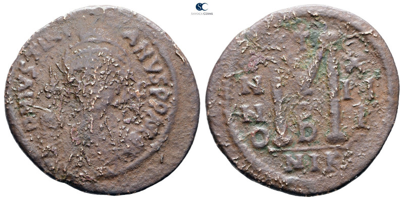 Justinian I AD 527-565. Nikomedia
Follis or 40 Nummi Æ

40 mm, 18,06 g


...