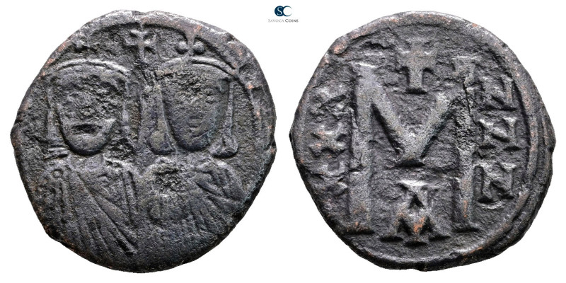 Michael II with Theophilus AD 820-829. Constantinople
Follis or 40 Nummi Æ

2...