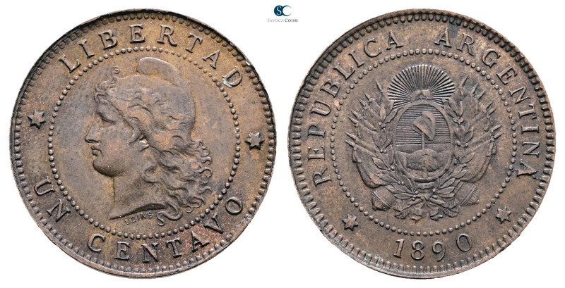 Argentina. AD 1890. 
1 Centavo 1890

 mm, 4,90 g



Nearly Extremely Fine