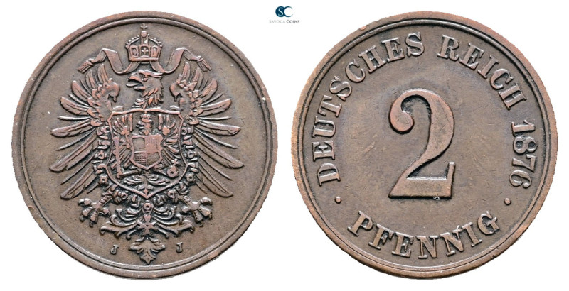 Germany. AD 1876. 
2 Pfennig 1876 J

 mm, 3,23 g



Nearly Extremely Fine