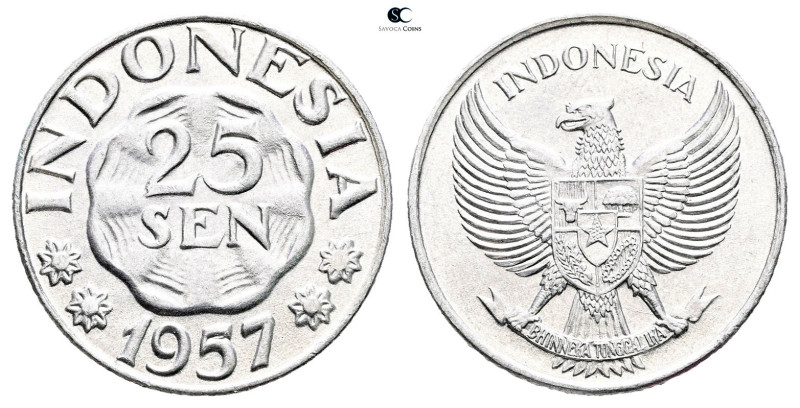 Indonesia. AD 1957. 
25 Sen 1957

 mm, 2,23 g



Mint State