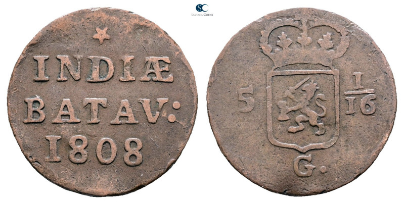 Indonesia (Netherland East Indies). AD 1808. 
1/16 Gulden 1808

 mm, 2,89 g
...