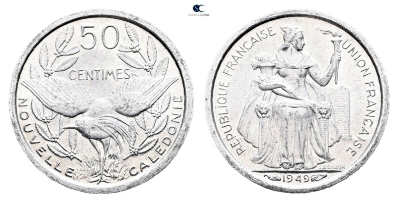 New Caledonia. AD 1949. 
50 Centimes 1949

 mm, 0,70 g



Mint State