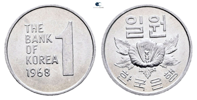 South Korea. AD 1968. 
1 Won 1968

 mm, 0,75 g



Mint State