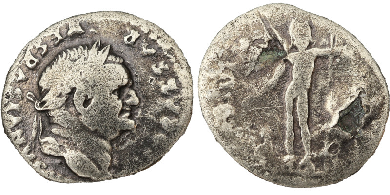 Vespasian AR Denarius, 69–79 AD. - 2.53g, 18mm