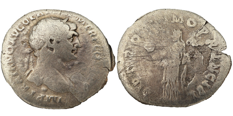 Trajan AR Denarius, 98-117 A.D - 2.62g, 20mm