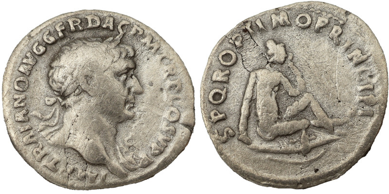 Trajan AR Denarius, 103-111 AD. Obv: IMP TRAIANO AVG GER DAC P M TR P COS V P P:...