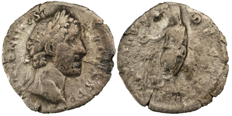 Antoninus Pius AR Denarius, 138-161 AD. - 2.76g, 17mm