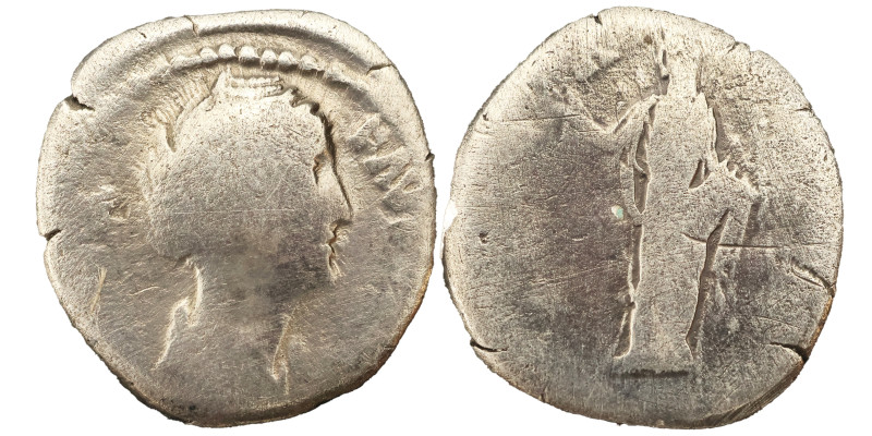 Faustina the Elder AR Denarius, 138-40 AD. - 2.61g, 17mm