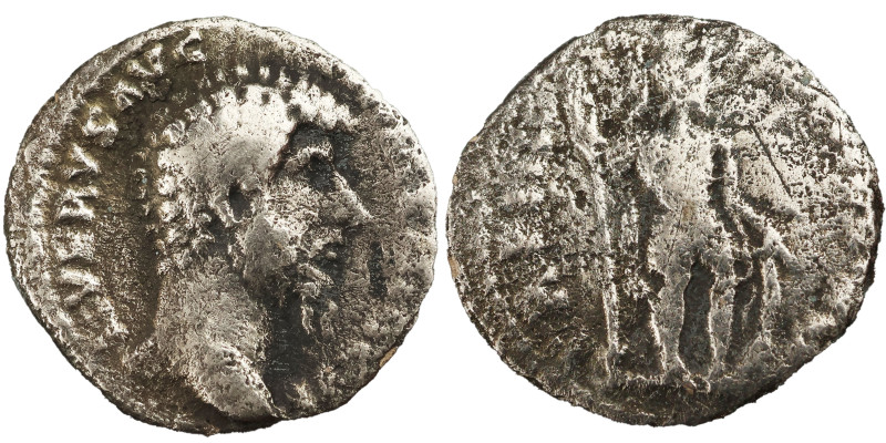 Lucius Verus AR Denarius, 161-169 AD. - 2.33g, 15mm