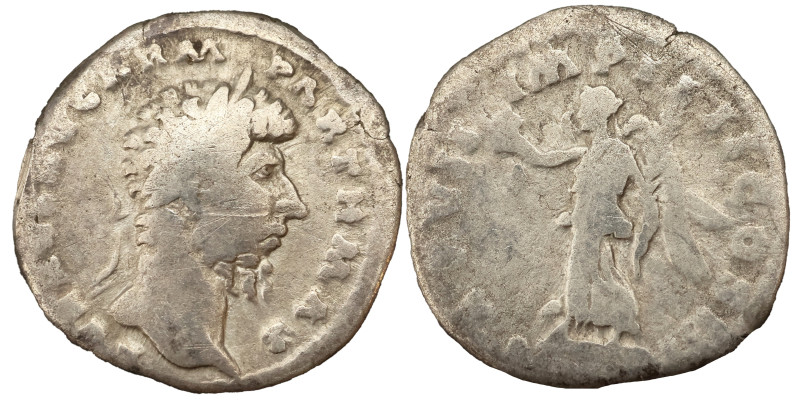 Lucius Verus AR Denarius, 166-167 AD. Obv: L VERVS AVG ARM PARTH MAX: Head of Lu...