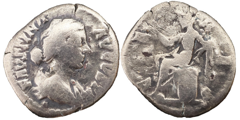 Faustina the younger AR Denarius 161-176 AD. - 2.84g, 18mm