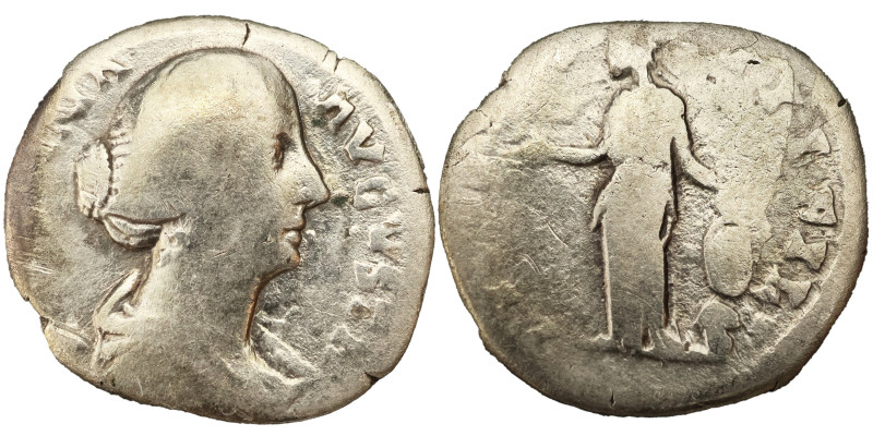 Faustina the younger AR Denarius 161-176 AD. - 2.99g, 16mm