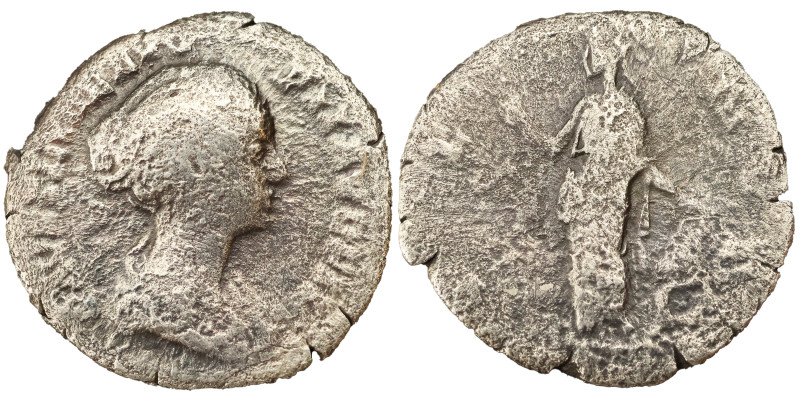 Faustina the younger AR Denarius 161-176 AD. - 2.69g, 18mm